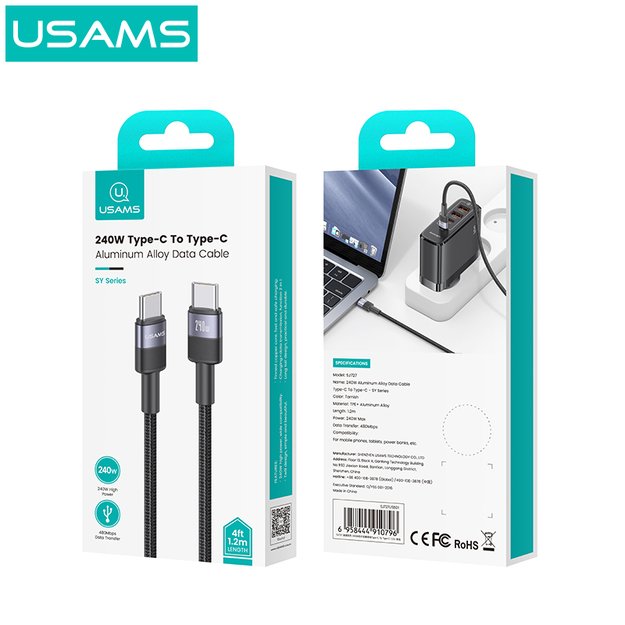 USAMS SY Series 240W PD type-C to type-C