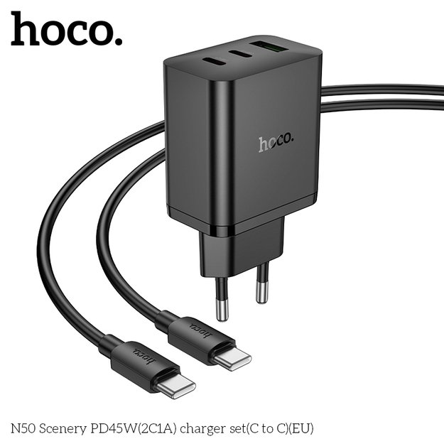 HOCO N50 PD45W ACC su krovimo laidu