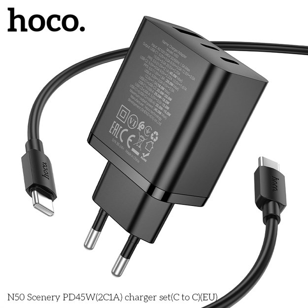 HOCO N50 PD45W ACC su krovimo laidu