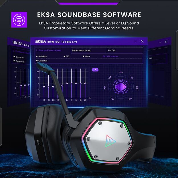 EKSA E1000WT 2.4GHz Wireless 7.1 ENC Gaming