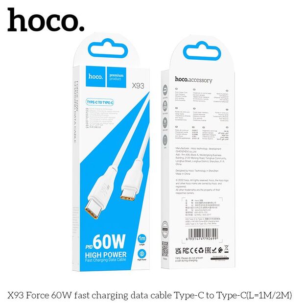 HOCO X93 Force 60W type-C to type-C