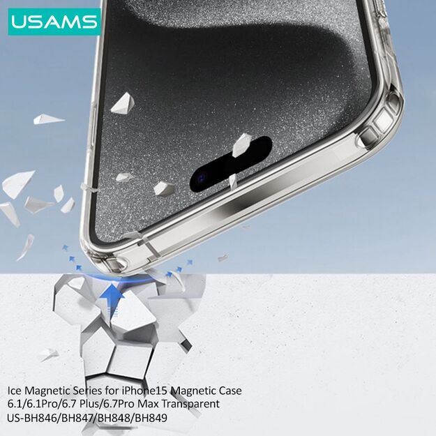 USAMS BH847 Ice-Magnet dėklas telefonui iPhone 15pro