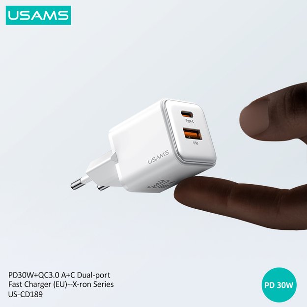 USAMS CC189 30W PD QC USB A+C 