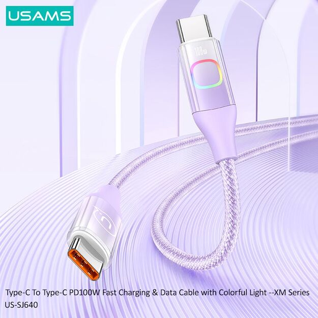 USAMS XM Series 100W PD type-C to type-C 1.2M