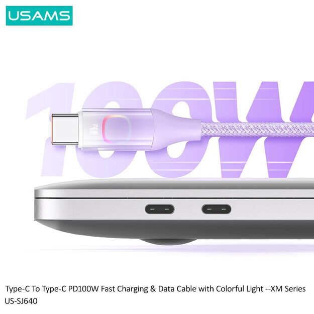 USAMS XM Series 100W PD type-C to type-C 1.2M